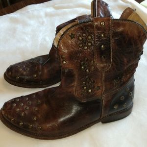 Bed Stu Studded Ankle Boots Size 8